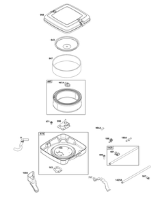 Air Cleaner Group Diagram and Parts List for 356447-0048-G1 200000 - 399999 Briggs and Stratton Engine
